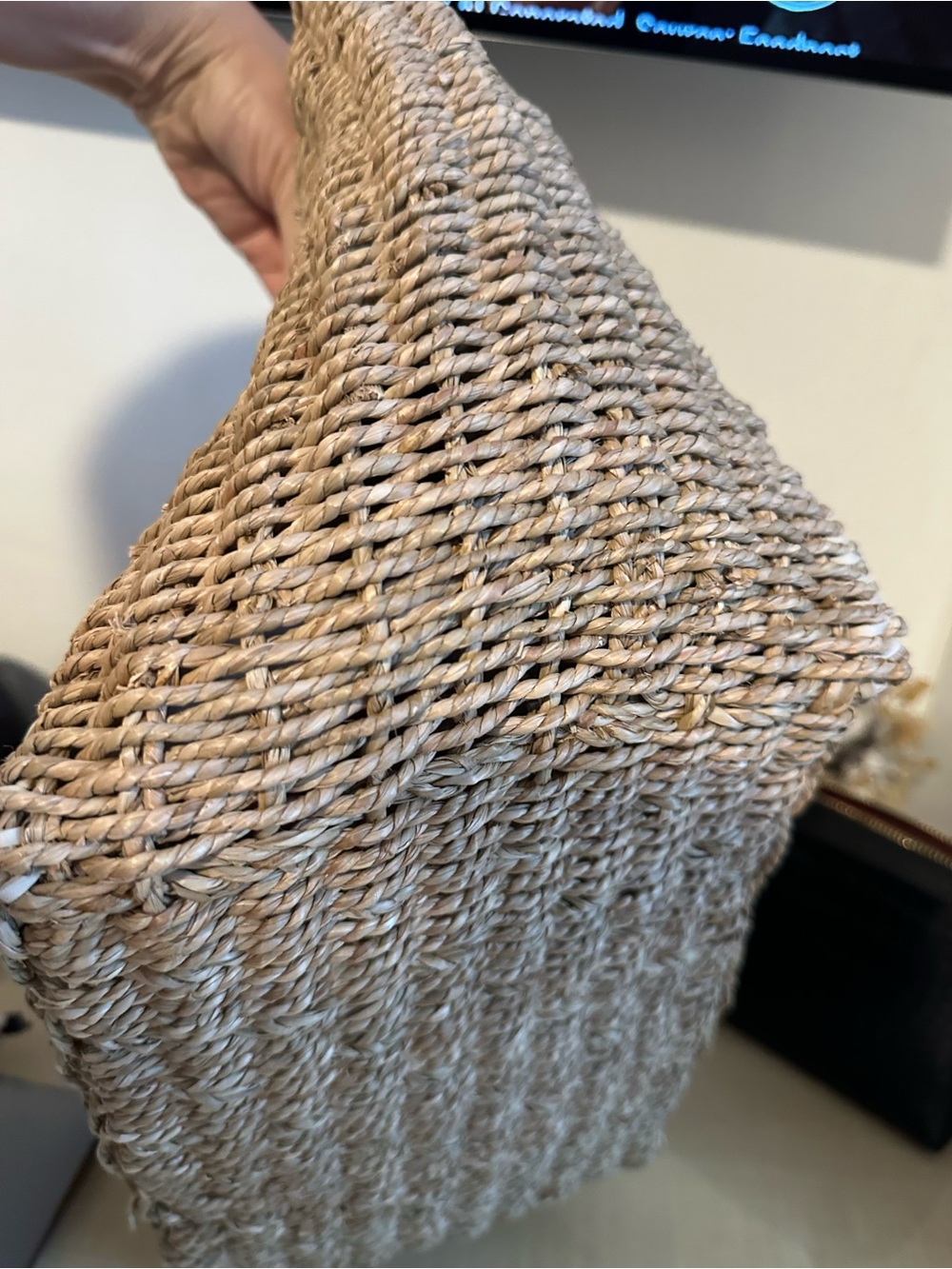 CH Carolina Herrera Vendome Woven Raffia Leather Tote Large Summer Bag - Picture 16 of 16